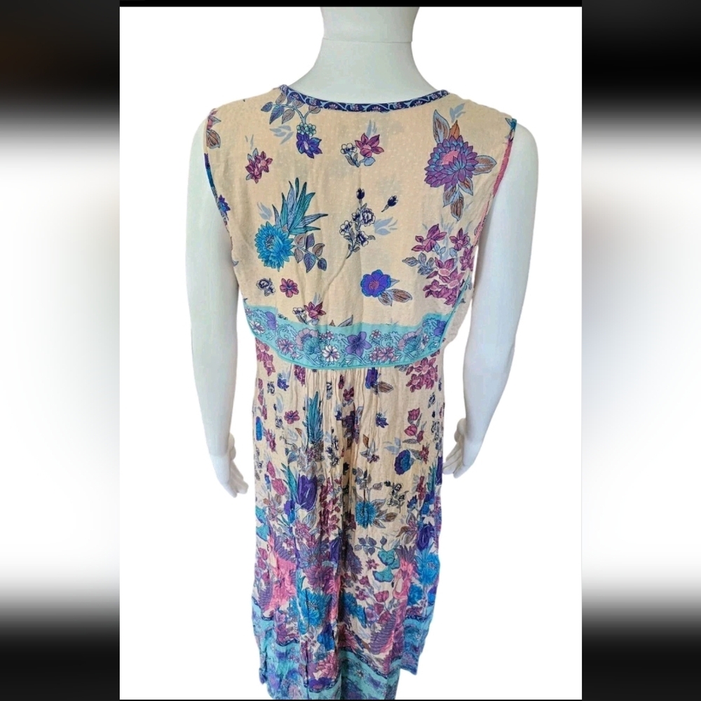 Spell & The Gypsy Siren Song Mermaid Midi Dress Size Medium Boho Gypsy Flowy - Picture 9 of 16